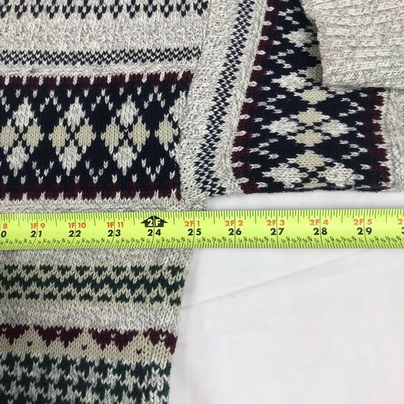 Vintage Peconic Bay Traders Men’sxLarge Thick Knit Cotton Grandpa‎ Sweater USA - Picture 4 of 9
